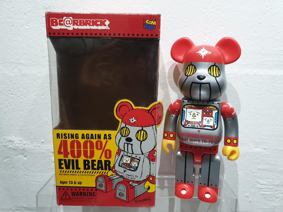 400% Devilrobots Evil bear bearbrick be@brick devil robots Tofu