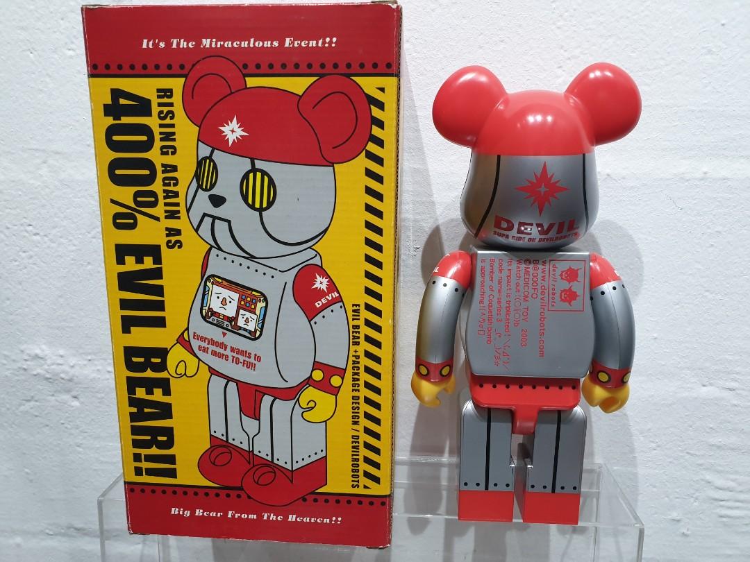 400% Devilrobots Evil bear bearbrick be@brick devil robots Tofu