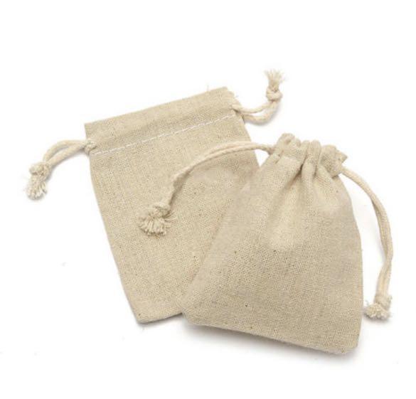10/50Pcs Small Bag Natural Linen Pouch Drawstring Burlap Jute Sack Jewelry  Bag | eBay