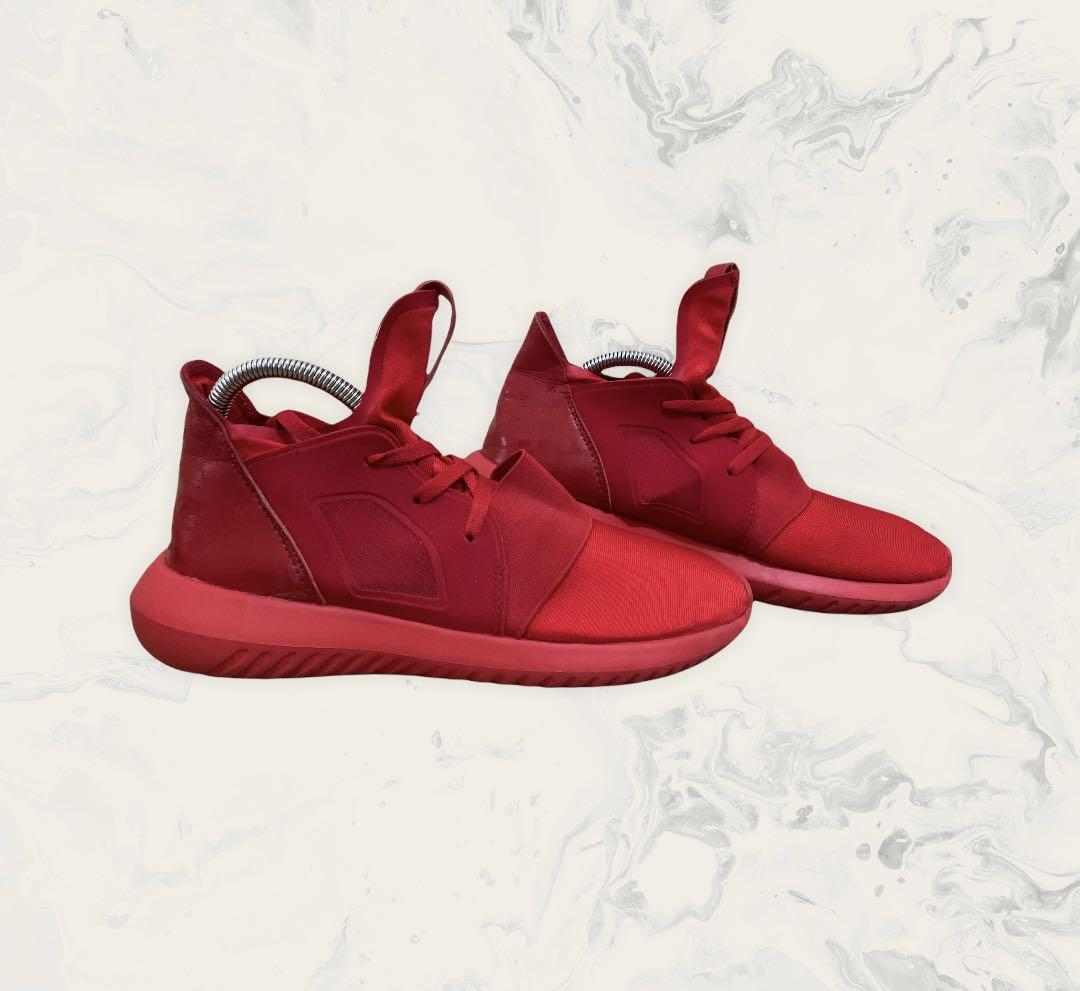 Adidas tubular hot sale defiant lush red