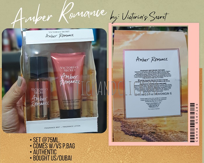 Victoria secret amber hotsell romance set