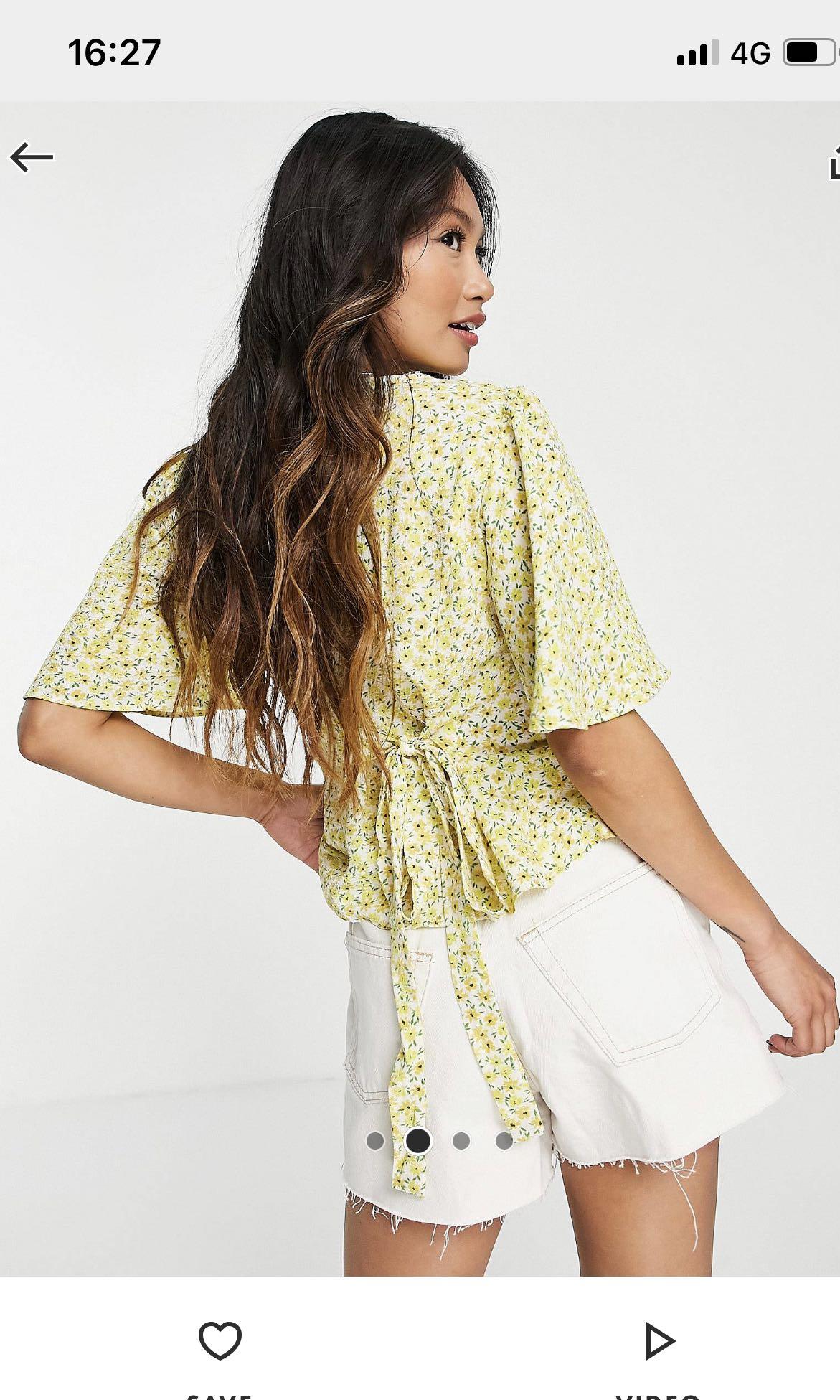 asos short sleeve blouse