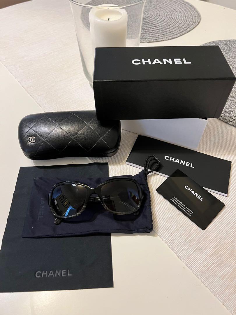Chanel Black/Grey Gradient 5339-H Pearl Oversized Sunglasses Chanel | TLC