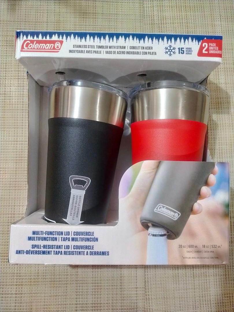 Stainless Steel Tumbler with Straw - By: Coleman