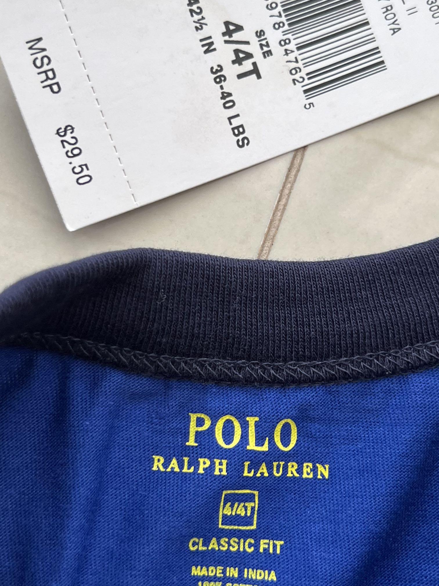 PRICE REDUCED] BNWT Authentic Polo Ralph Lauren Long Sleeve T-shirt (Kids -  Size 4/4T), Babies & Kids, Babies & Kids Fashion on Carousell