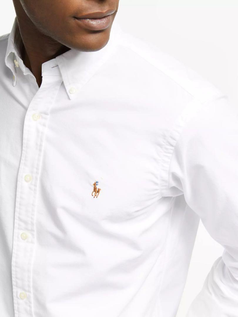 Ralph lauren white best sale oxford shirt