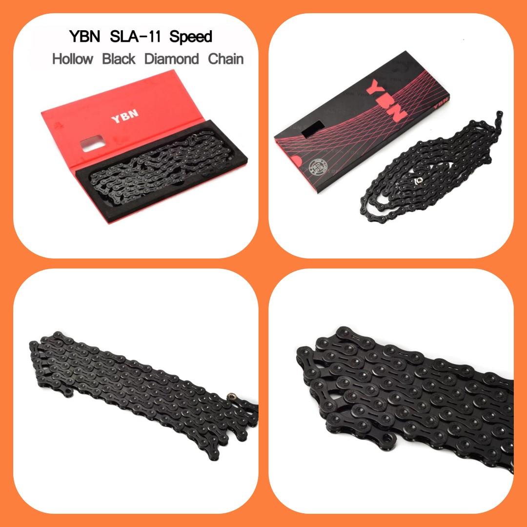 Bicycle Chain YBN SLA 11 Speed Hollow Black Diamond Sports