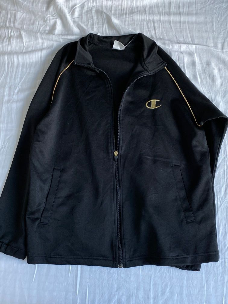 All black champion jacket best sale