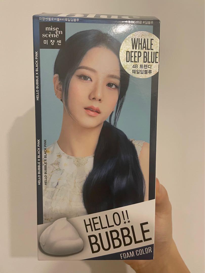 BLACKPINK HELLO BUBBLE HAIR DYE IN WHALE DEEP BLUE, Beauty & Personal