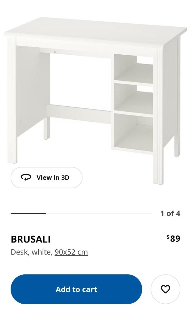 Brusali white deals desk