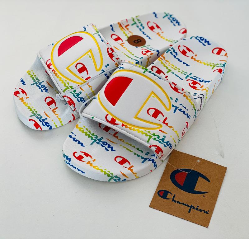 White rainbow champion slides outlet