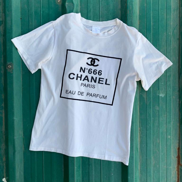 CHANEL NO. 666 VELVET PRINT SHIRT Luxury Apparel on Carousell
