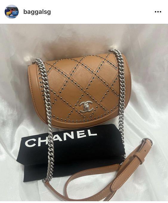 Chanel small eyelet flap bag, Luxury, Bags & Wallets on Carousell