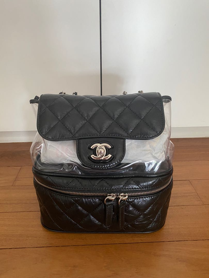 Chanel Transparent Vanity Flap Backpack