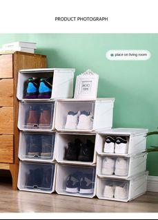 Clear Shoe Box Storage Organizer
