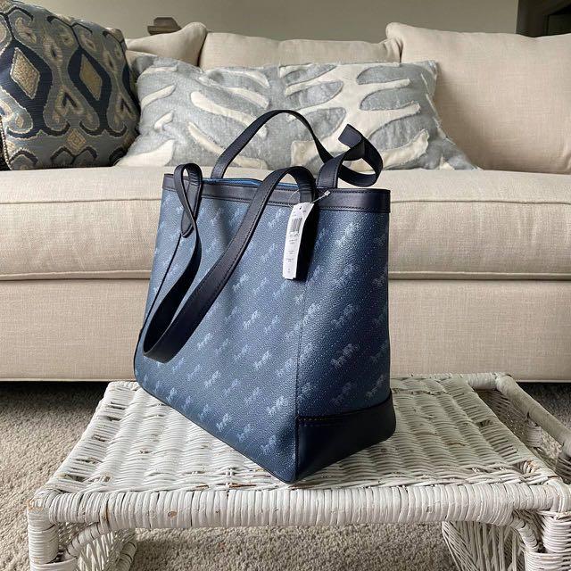 Coach denim tote with horse and carriage clearance