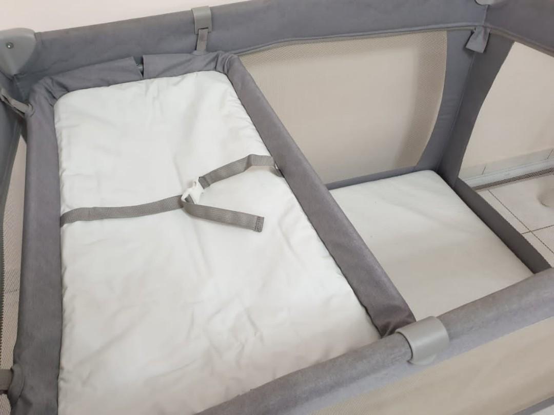 Travel cot on sale memory foam mattress