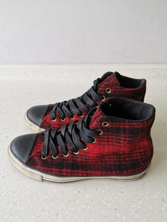 converse plaid high top