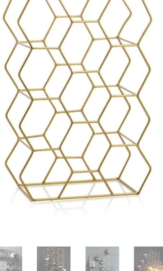 Crate and barrel gold wine rack 2025