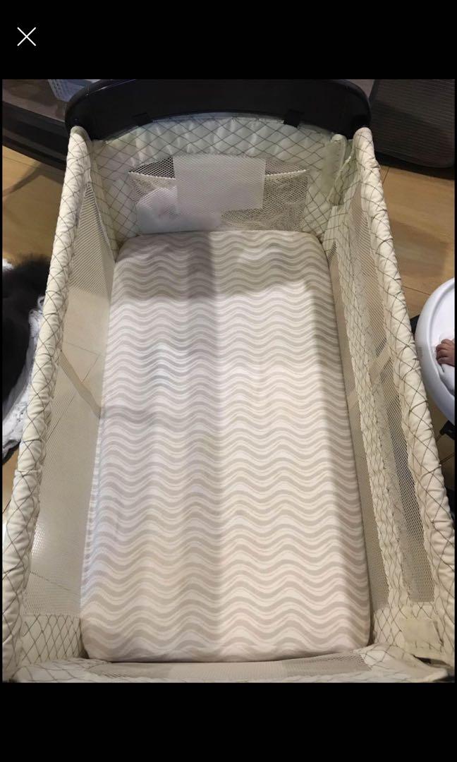 Crib / Co sleeper (Category: Cots & Cribs) located in Angeles City. Submitted by noplacelikehome (Listing ID 1141350313, Image 2). Description: I have more baby stuff like Baby walker Katoji brand from Japan 900pesos Baby moses basket from Japan @ 1k Baby changing pad from US 900pesos Duyan made from kawayan 250pesos Car seat with stroller @ 9k Booster seat with tray mamasandpapas brand not used And a lot more. .