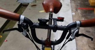 Dekitted Brompton rack, mudguard, brake lever etc