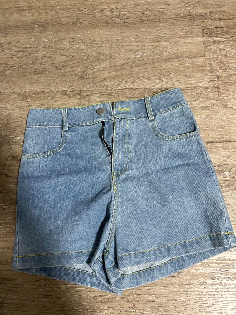 Fitted denim shorts best sale