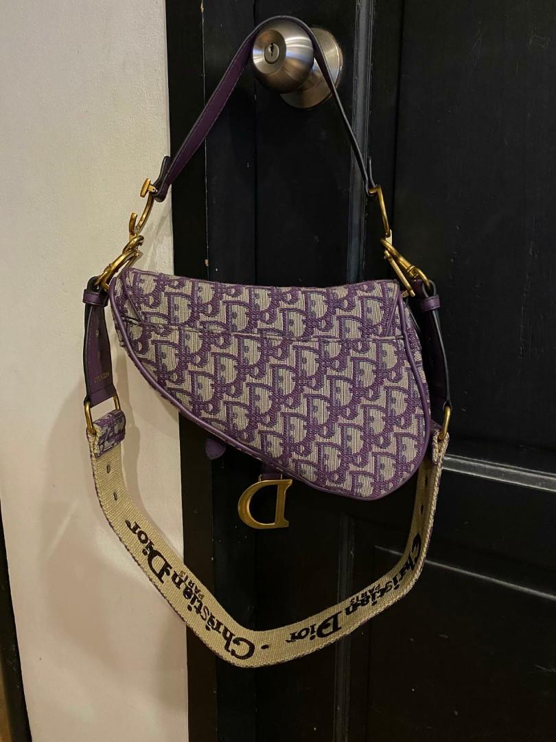 Dior saddle bag sale purple