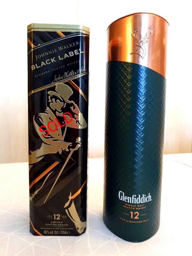 Empty Whisky Metal Boxes / Canisters (Johnnie Walker ...