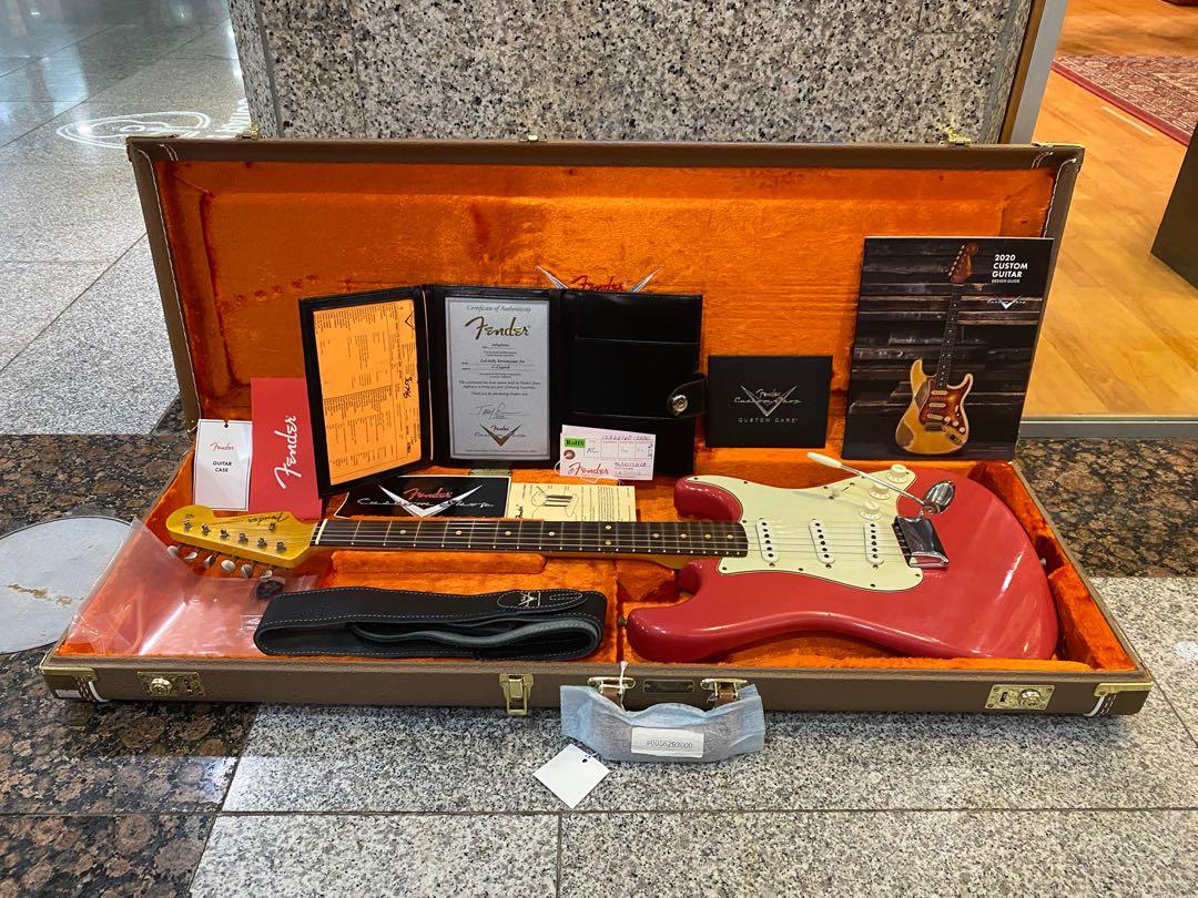 Stratocaster　Media,　Aged　62/63　on　Fiesta　Shop　Toys,　Ltd　Hobbies　Instruments　Guitar,　Fender　Musical　Journeyman　Relic　Music　Custom　Red,　Electric　Ed　Carousell
