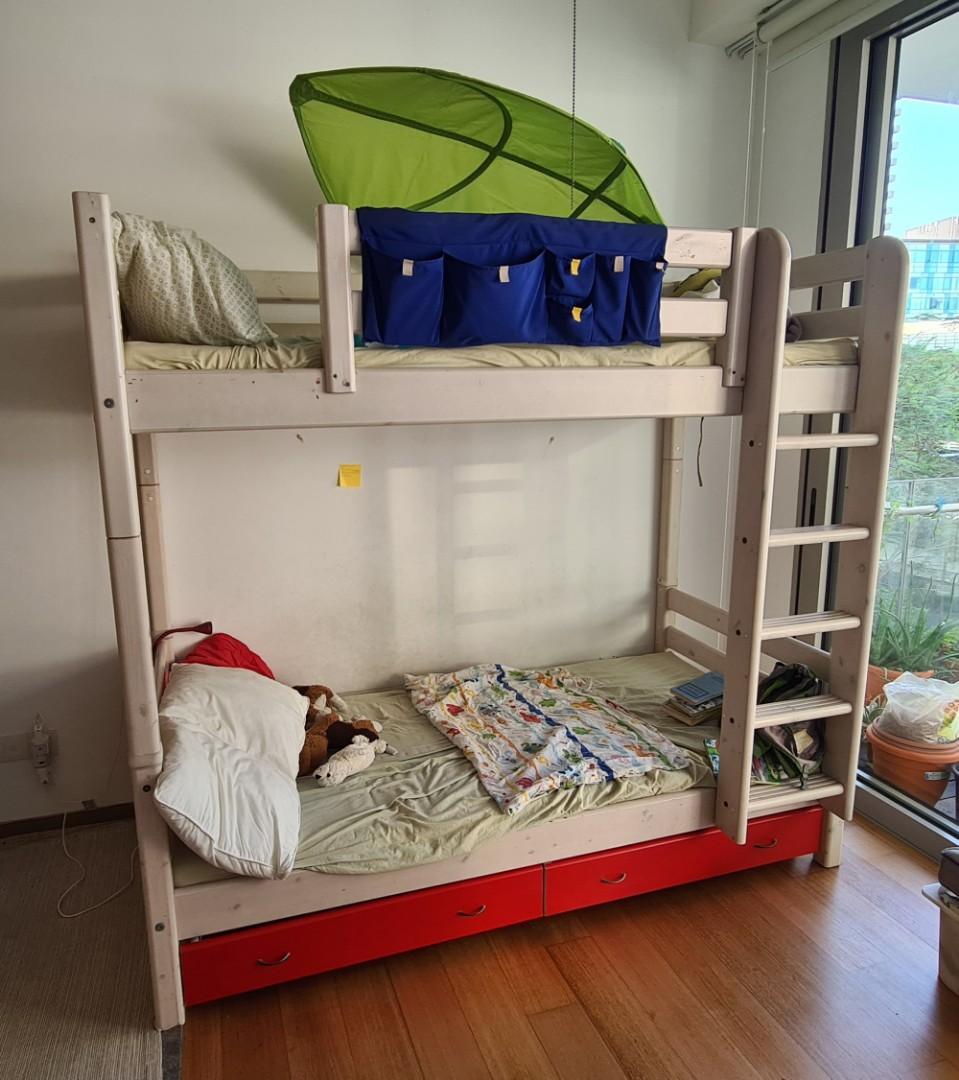 Flexa Loft and Bunk Bed with Slide, Furniture & Home Living, Furniture