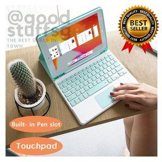 [FREE 🚚] iPad Keyboard Case with Touchpad & Built in Pencil Slot Support Multi-touch & Smart Gesture Magic Trackpad For 10.2 iPad 7 /8 /9 Gen 9.7 iPad 5 /6 Gen Air 4th Gen Pro 11 2021/2020 Case Cover Auto Sleep Auto Wake Leather Case