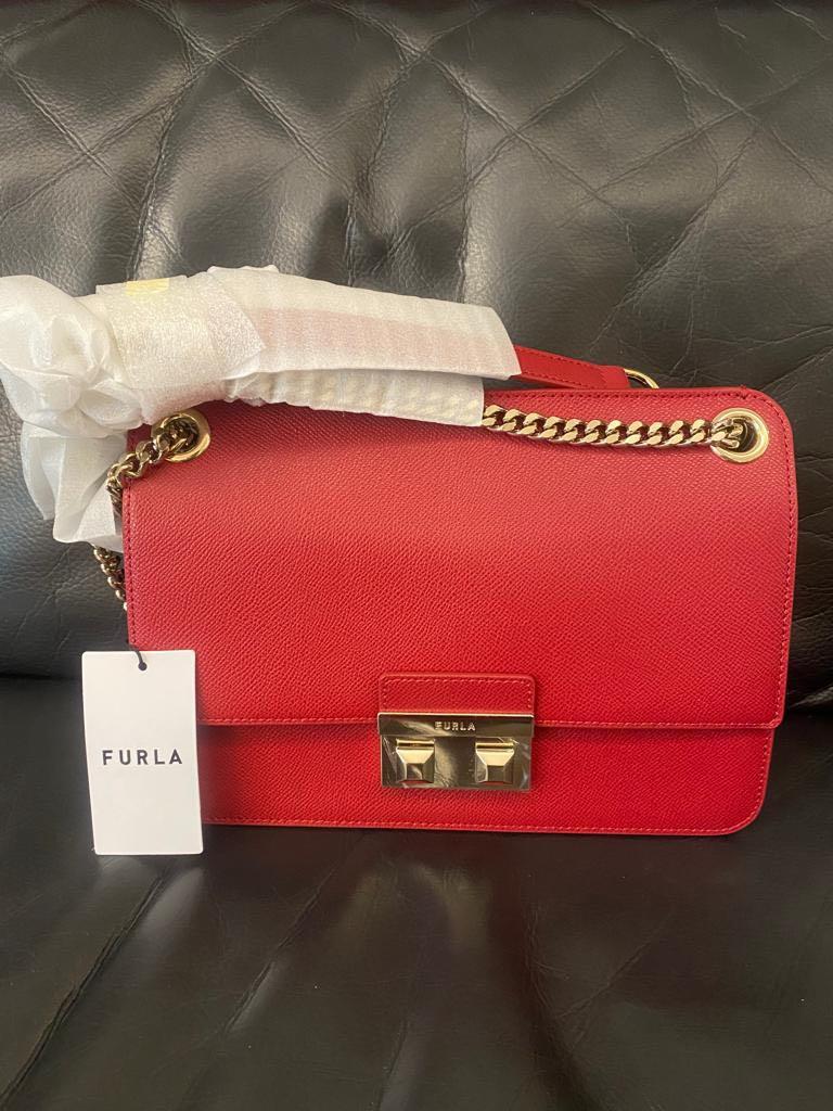 Furla bella shop leather crossbody bag
