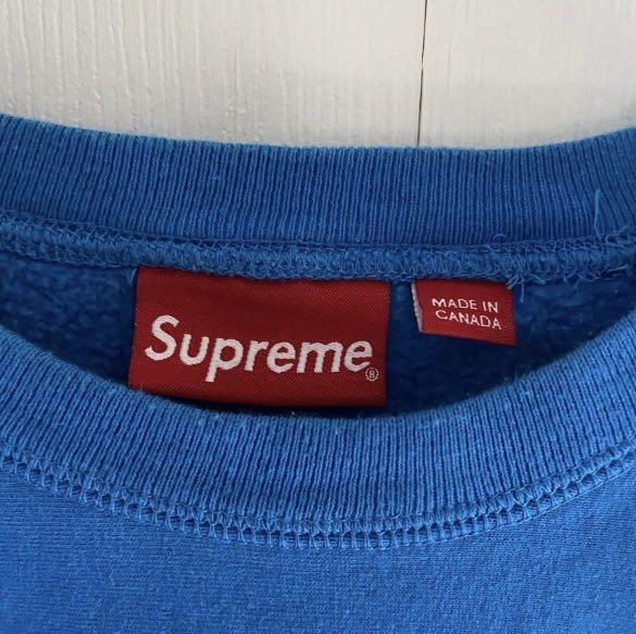 Blue box logo crewneck on sale