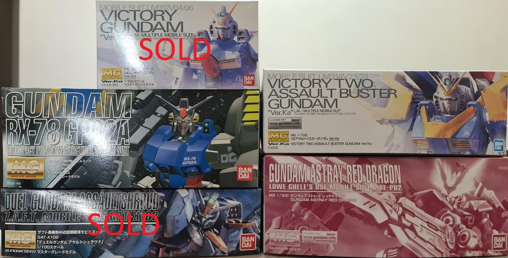 Gundam MG Kits, Hobbies & Toys, Toys & Games on Carousell