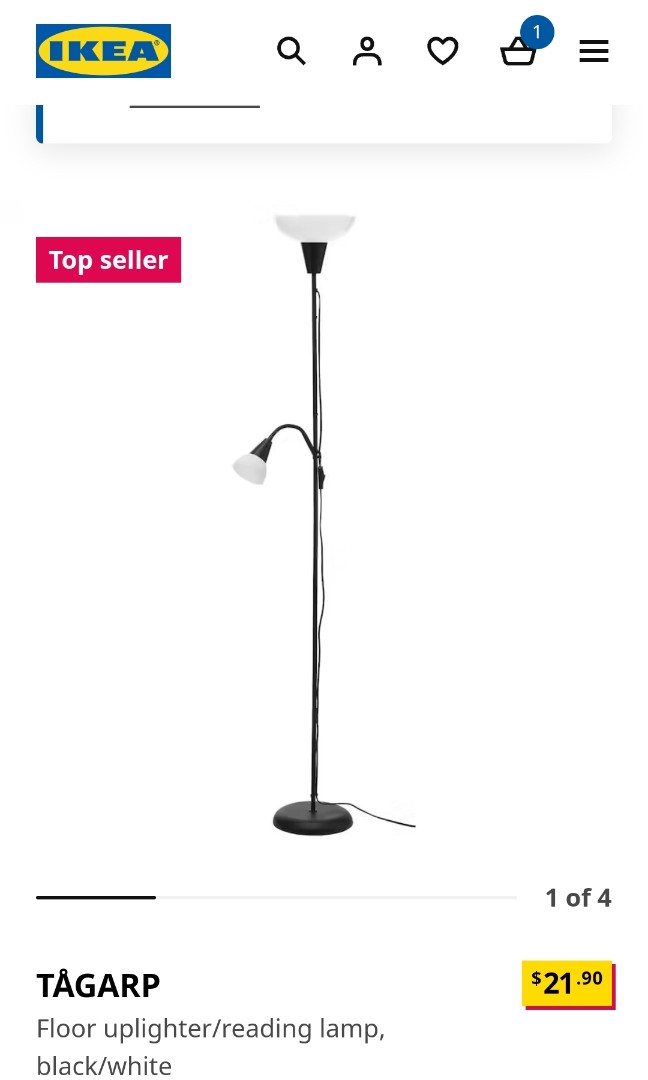 Ikea Floor Lamp Not, Furniture & Home Living, Lighting & Fans, Lighting on Carousell