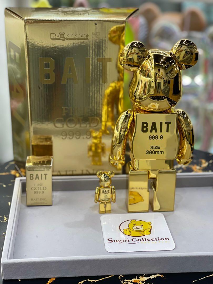 Bearbrick BAIT x Medicom Gold Bar 1000% Gold - US