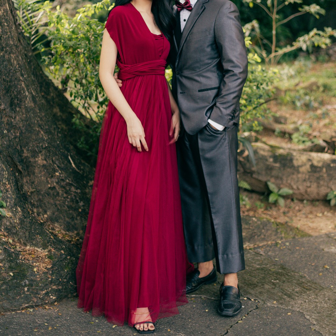 Burgundy red infinity dress on sale