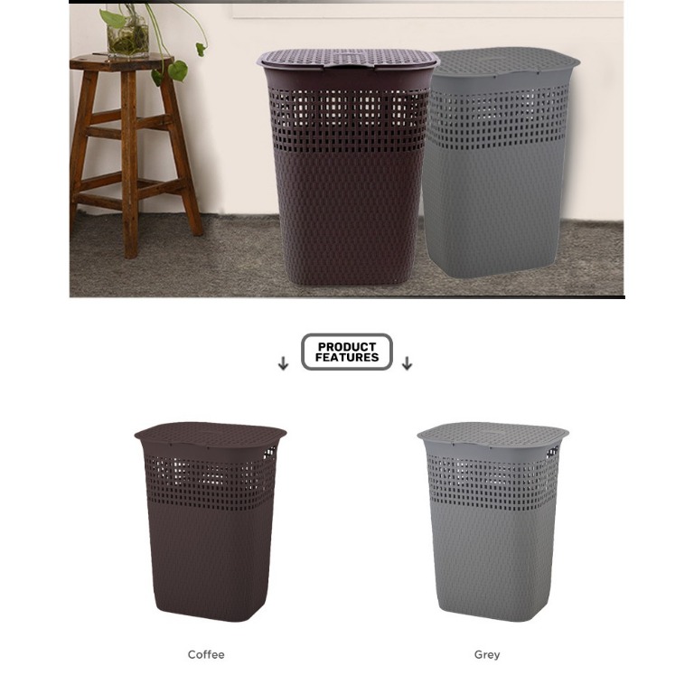 (JIJI SG) LACOLE Tall Laundry Basket, Furniture & Home Living, Home