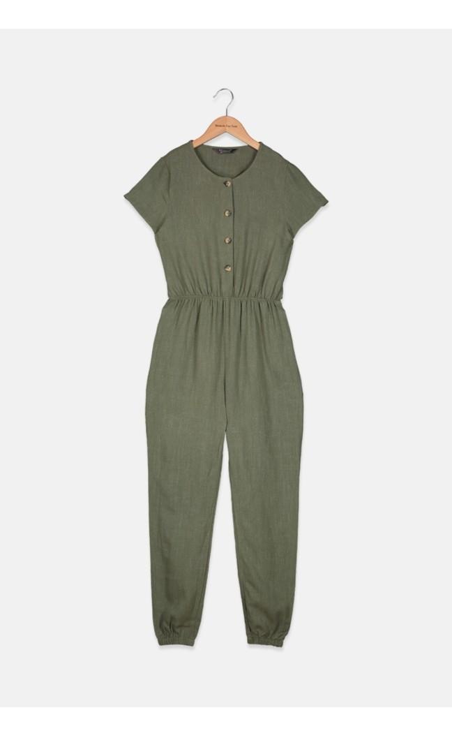 Primark green jumpsuit top