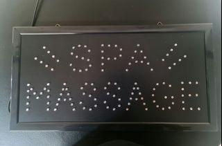 LED Signage Spa Massage