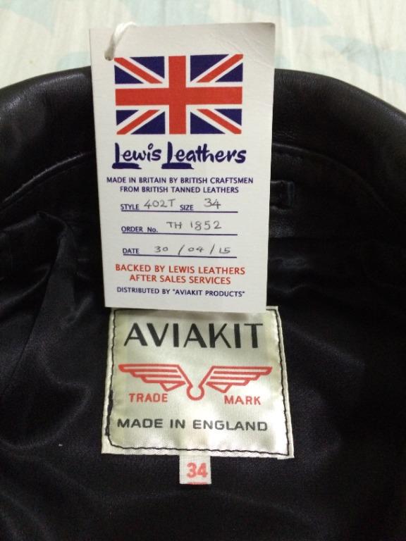 Lewis Leather 402T Lightning Size 34 Cow hide Aviakit 皮褸牛皮, 男