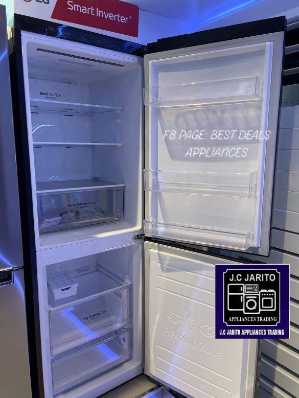 LG BOTTOM FREEZER BLACK GRB369NQRM, TV & Home Appliances, Kitchen