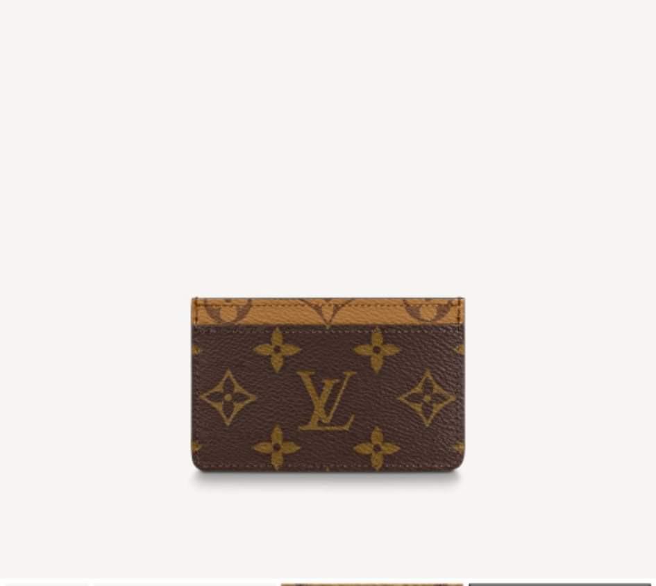 Louis Vuitton Reverse Monogram Slim Pochette Credit Card Holder Pouch  Zipper New