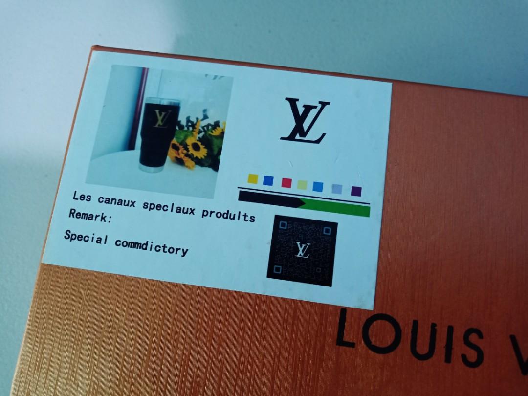 Louis Vuitton Tumbler with Metal Straws, Furniture & Home Living