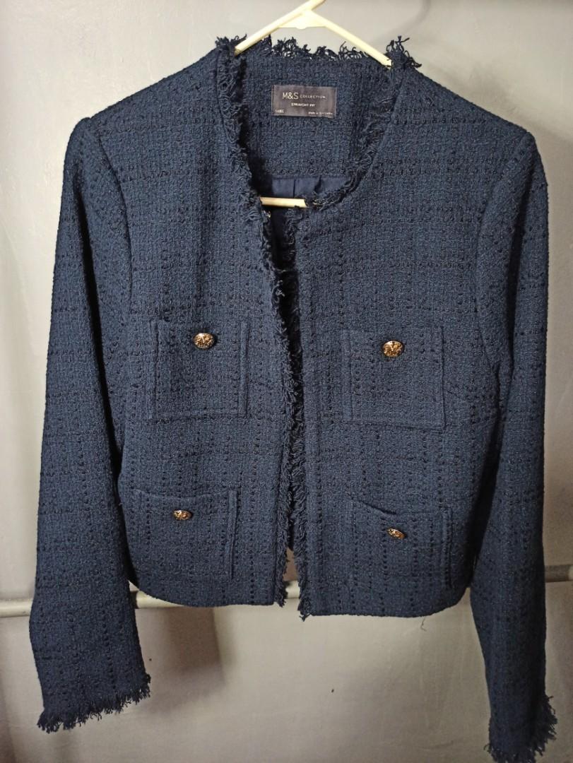 Marks and Spencers tweed blazer, Women's Fashion, Coats, Jackets and ...