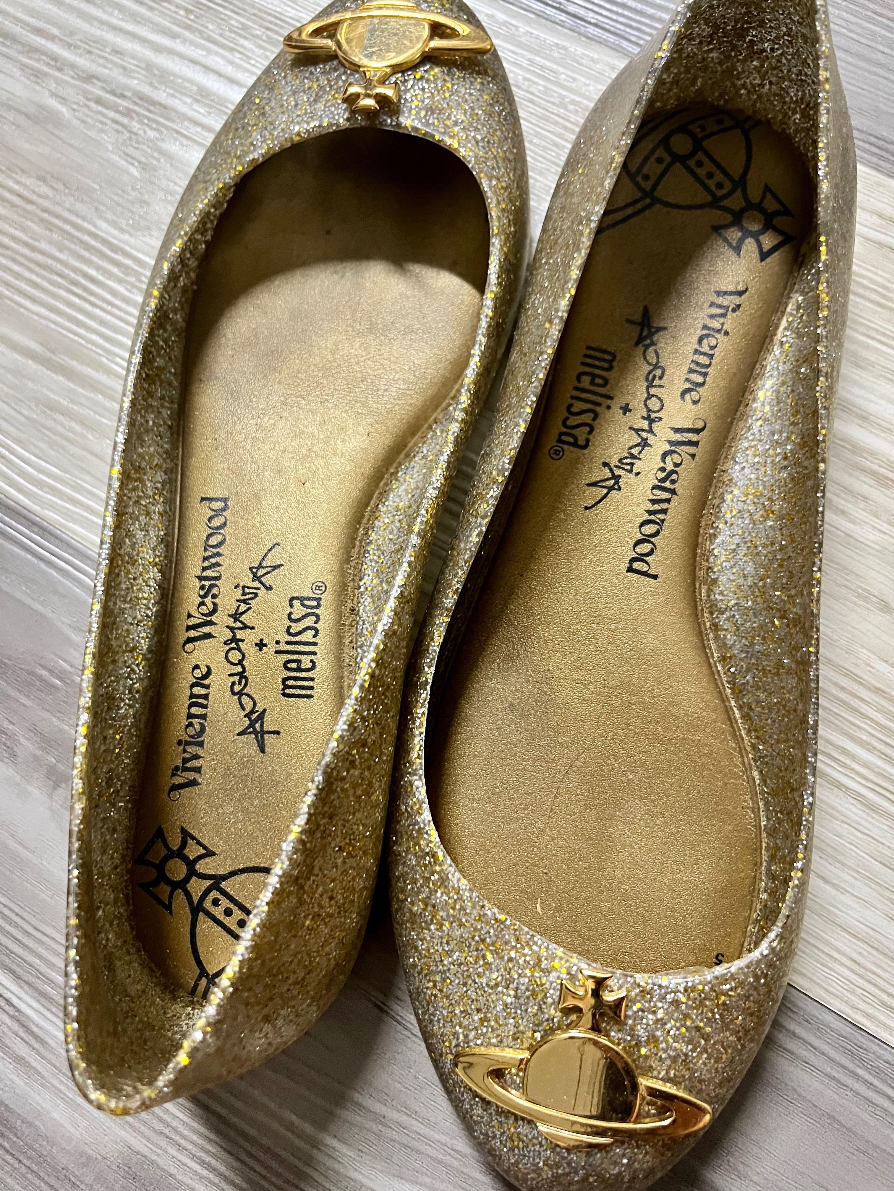 Gold vivienne westwood shoes sale