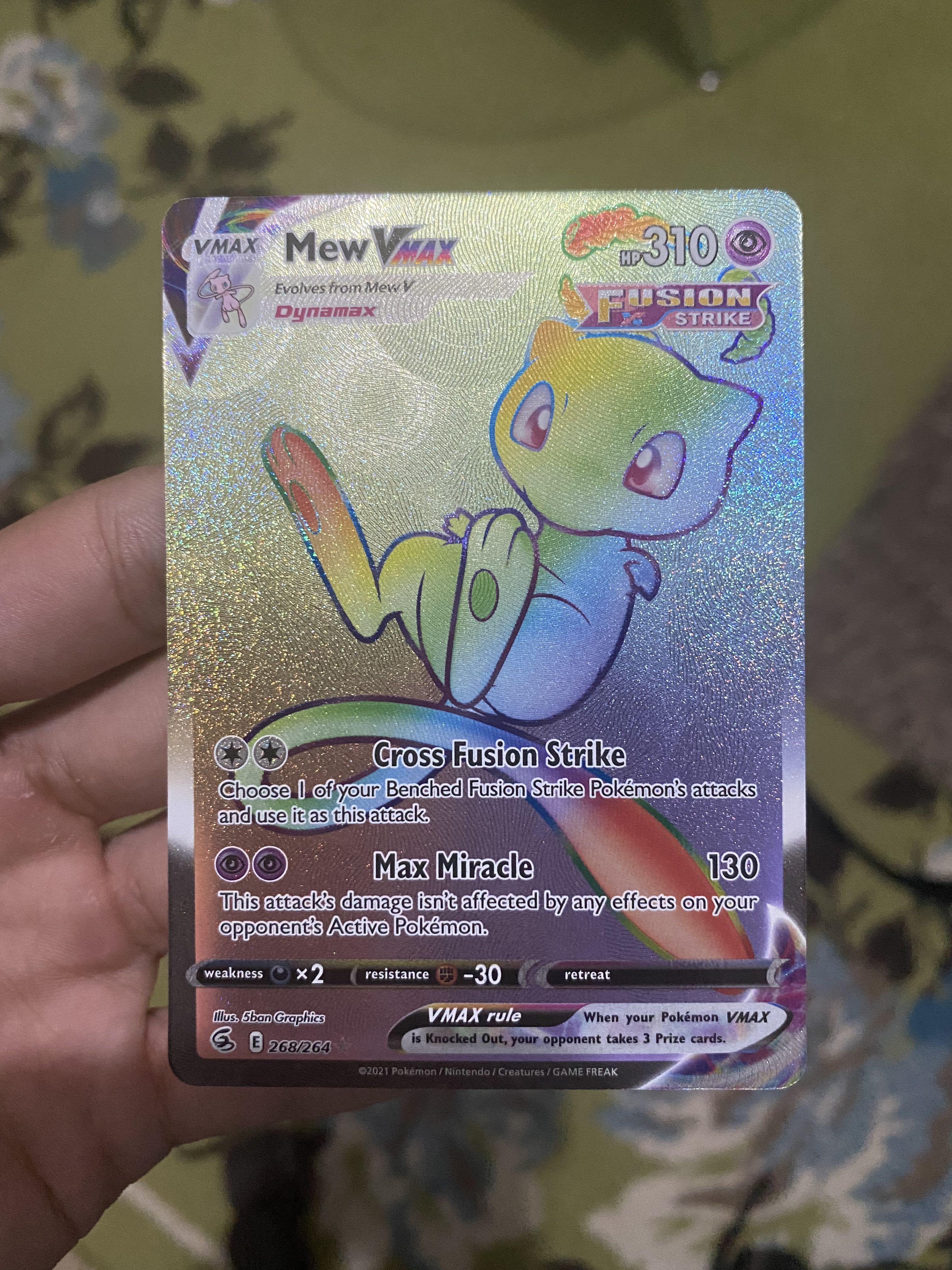 Mew Vmax Rainbow Pokemon Fusion Strike Hobbies Toys Toys Games On Carousell