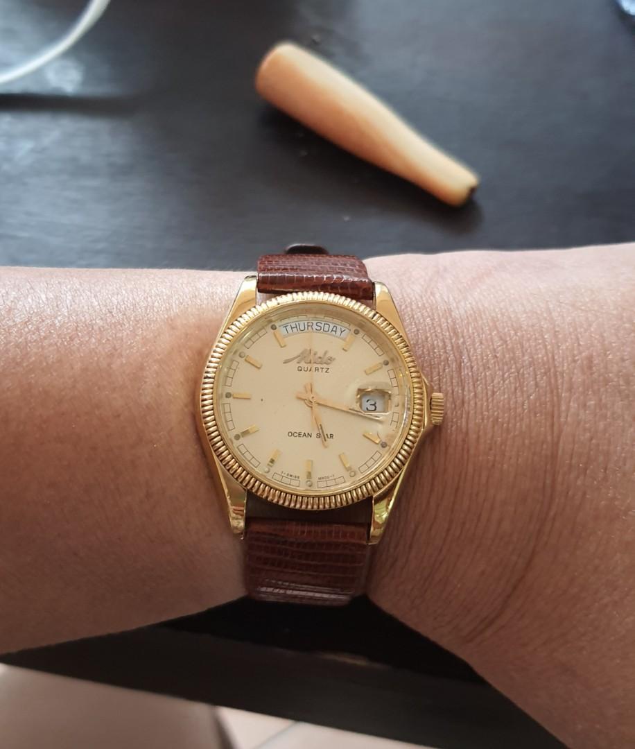 Mido President Ocean Star Quartz