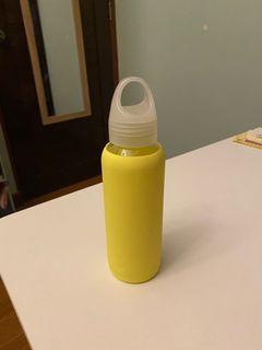 Miniso Glass Water Bottle with rubber cover