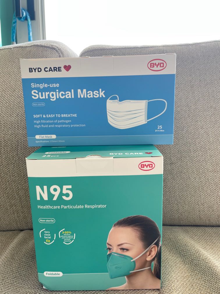 N95 and Surgical Mask, Health & Nutrition, Face Masks & Face Shields on